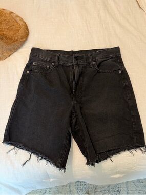 GAP Black Denim Cut-Off Womens  Shorts